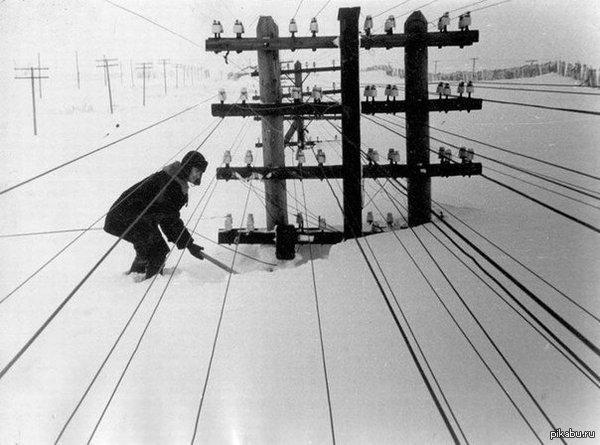 Зима в Сибири, 1960г. 