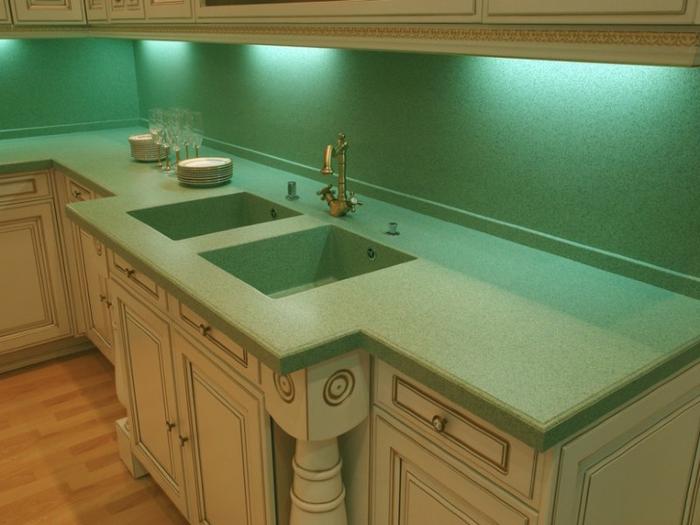 Картинки по запросу столешница из искусственного камня зеленая