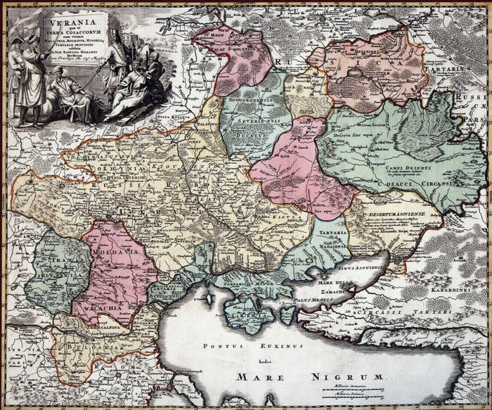 Карта Украины 1712