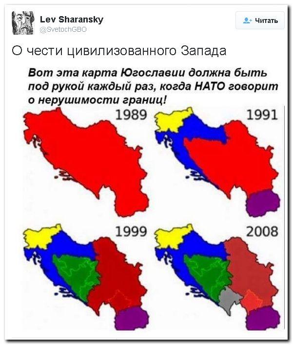 Югославия как разделилась карта