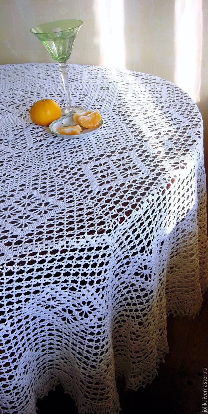 Скатерть круглая, большая круглая скатерть, скатерть для круглого стола.