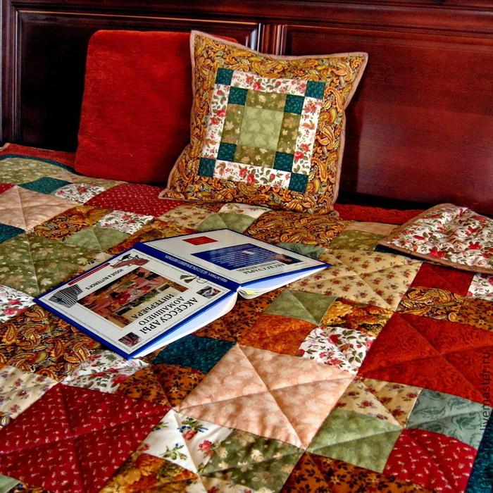 Осенняя Сказка лоскутное одеяло покрывало, подарок для дома. Автор Lady Olga (Ольга)