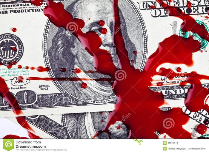 доллары крови стоковое фото. изображение насчитывающей кровь - 11677514