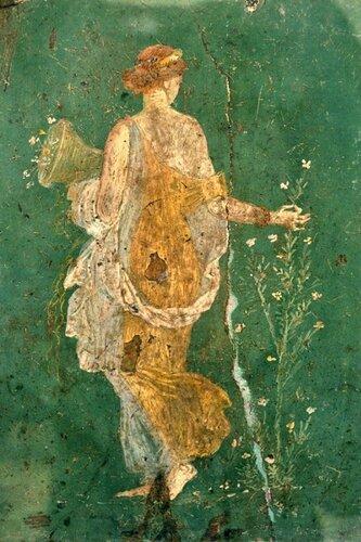 Флора (Весна) или Диана. Фрагмент фрески из Стабий. 1 в. до н.э.