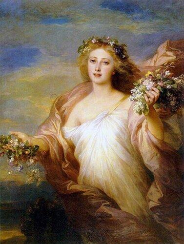 Spring by Franz Xavier Winterhalter (1805-1873, Germany)