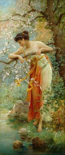 Hans Zatzka (Austrian, 1859-1945) The Charm of Spring