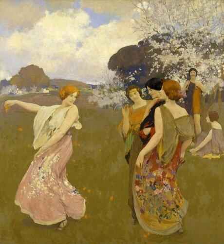 Arthur Frank Mathews - Spring Dance