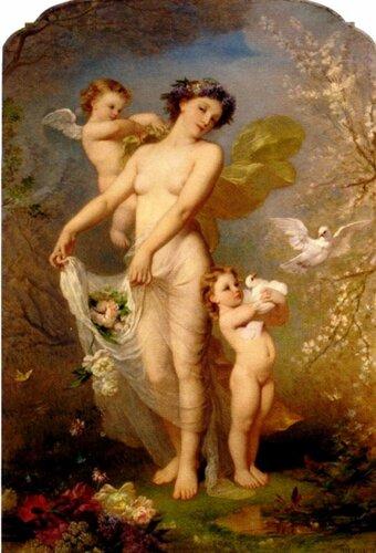 Voillemot Andre Charles (1822 — 1893) Allegory Of Spring