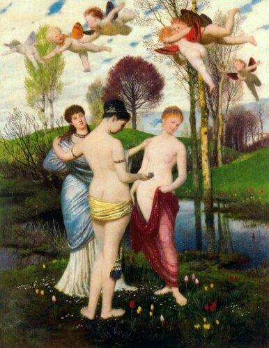 Arnold Bocklin. The hymn to spring. 1888