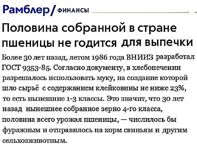 И из этого пекут хлеб? И сколько сегодня он должен стоить относительно цены на пшеницу.