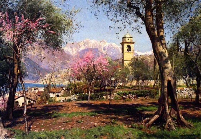 Работы художника Peder Mørk Mønsted (Петер Мёрк Мёнстед 1859 г. - 1941 г.). Часть 3. (45 фото)