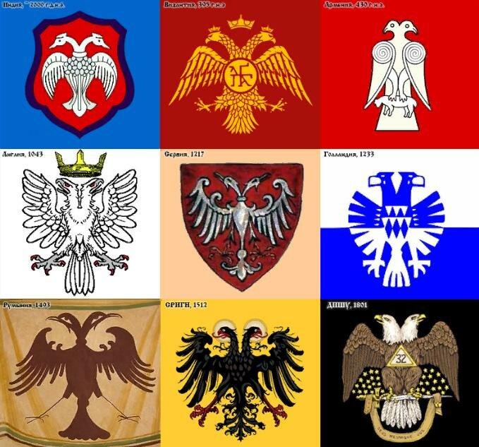 Рисунок двуглавого орла герб россии