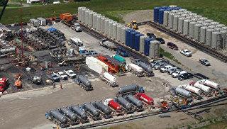 Предприятие по добыче сланцевого газа в Пенсильвании, США. Архивное фото