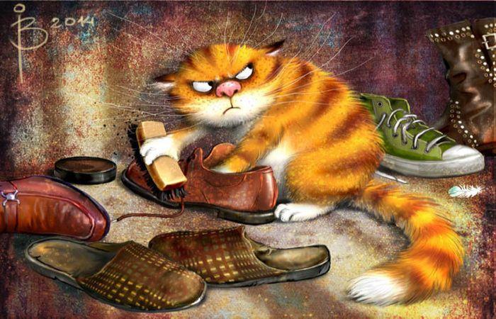 Синие мурлыки от российской художницы