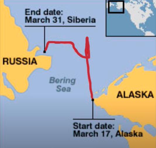 какое море между аляской и россией