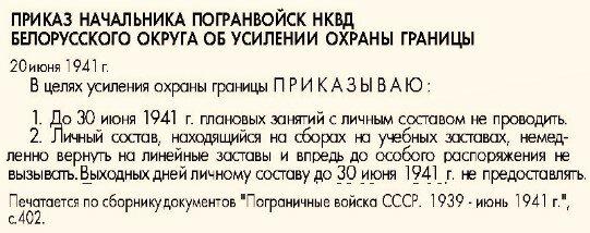 Документы о приведении войск в боевую готовность перед началом Великой Отечественной войны.