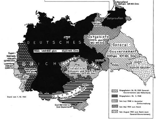 Карта 3 рейха 1941