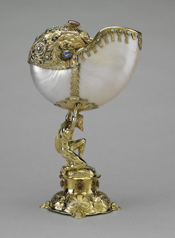 Lorenz Biller<br ></img>Nautilus cup late seventeenth century with early nineteenth century additions This nautilus cup (one of two in the Royal Collection) was purchased by George IV from Rundell, Bridge & Rundell in December 1826 for £94 10s.