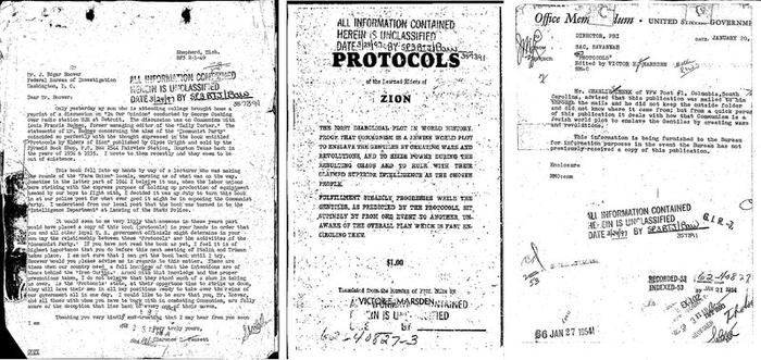 В аккаунте архивной службы ФБР США без комментариев и объяснения контекста были опубликованы “Протоколы сионских мудрецов”