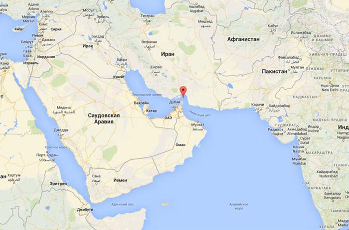 Персидский залив на карте евразии физическая карта