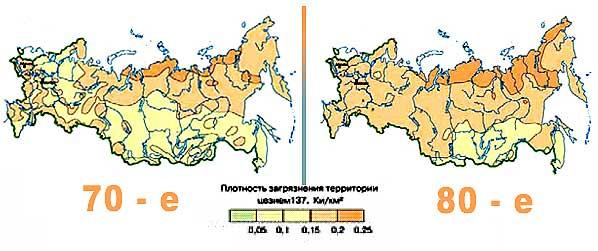 Карта мира с радиацией