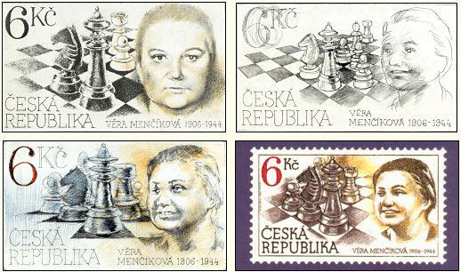 В честь Веры Менчик, выпущено большое количество почтовых марок в Чехии