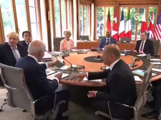 Шольц «спас» фото с Байденом на саммите G7