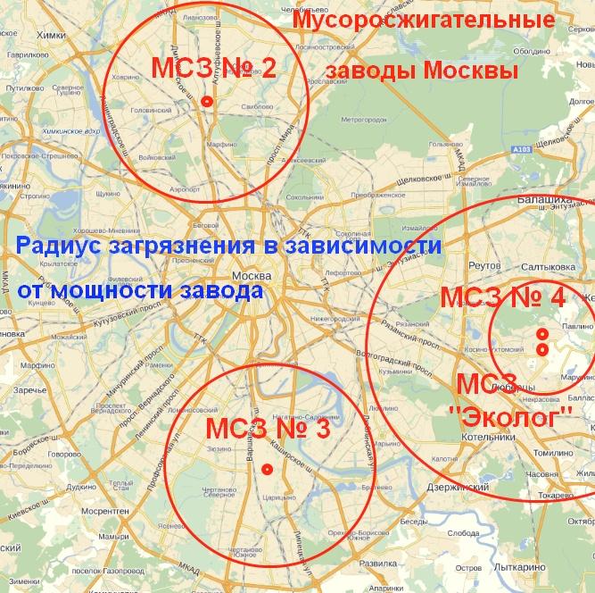 Карта радиоактивности москвы