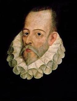 Портрет Сервантеса, приписываемый кисти Хуана де Хуареги. Около 1600 года, Королевская Испанская Академия