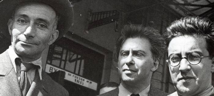 <p>Жан Ришар Блок, Илья Эренбург и Михаил Кольцов. Фото Ольги Игнатович, 1936 г.</p>