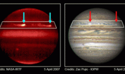 На Юпитере возникли два гигантских урагана