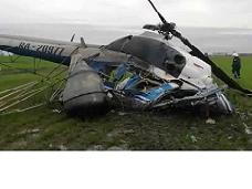 Вертолет Росгвардии упал под Петербургом, трое погибли
