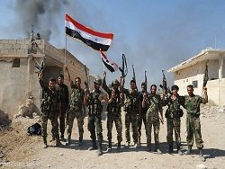 Продвижение сил сирийской армии в районе Кунейтры под Дамаском