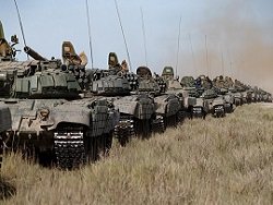 Десятки танков ВС развернуты в менее чем 20 километрах от границы Крыма и Украины