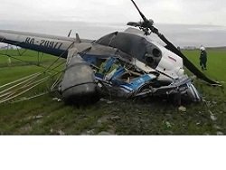 Вертолет Росгвардии упал под Петербургом, трое погибли